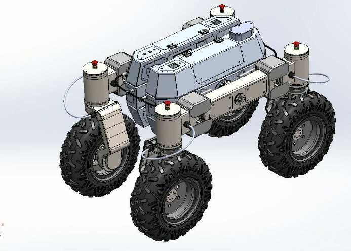 CAD render of the Land-A2 chassis