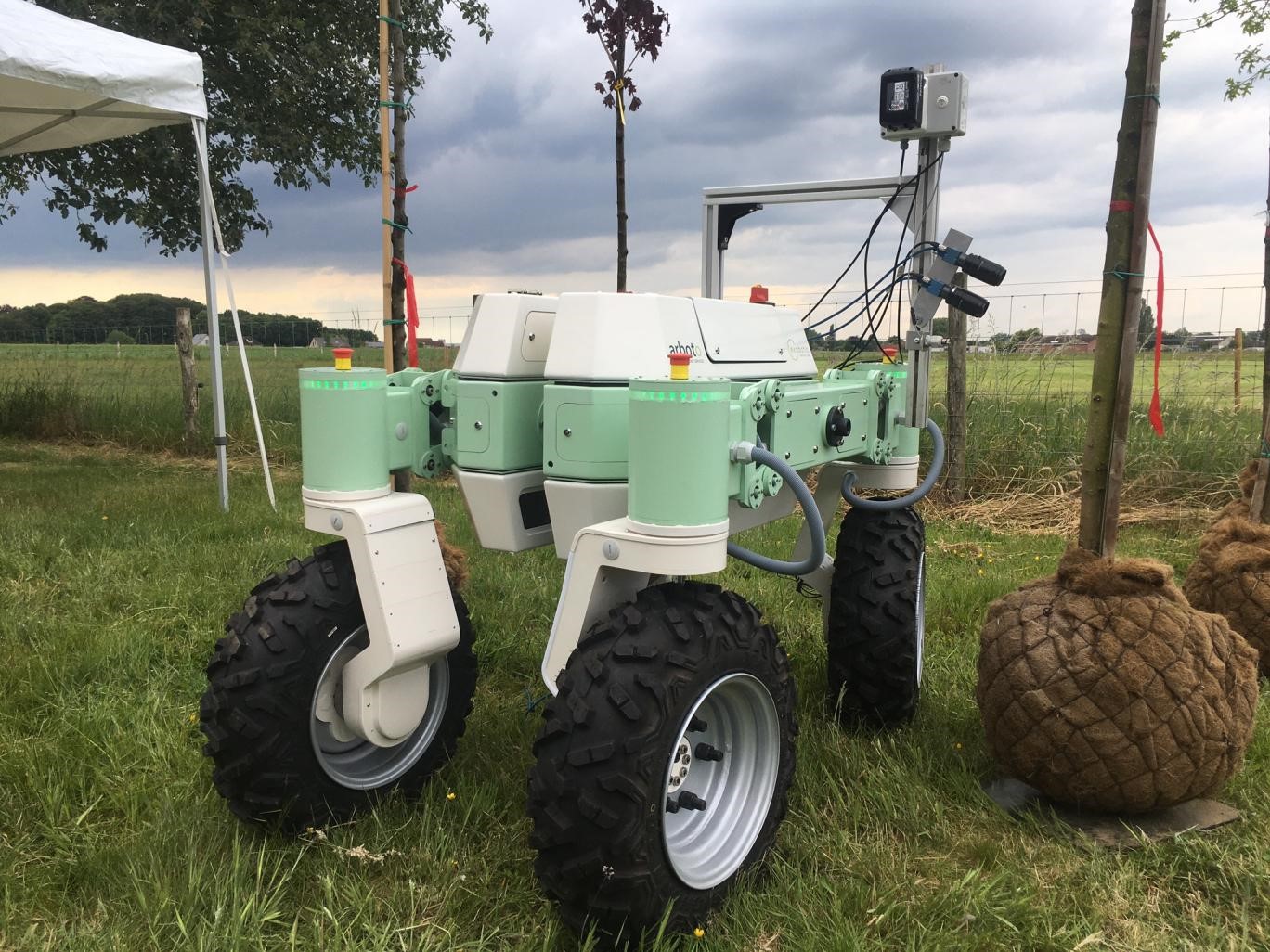 Exobotic Land-A2 robot operating in a tree nursery