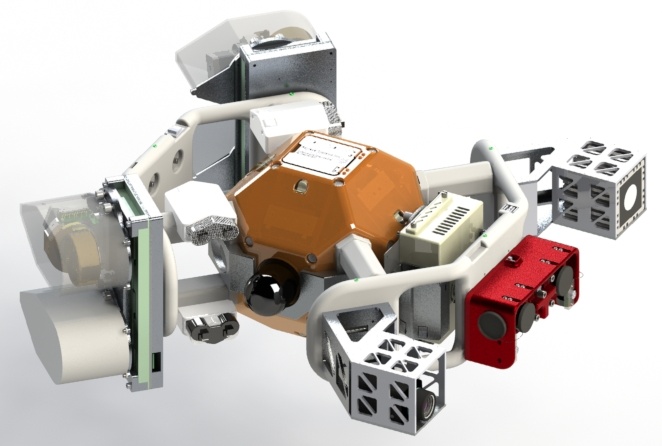 HALO hardware enclosing a SPHERES nano-satellite